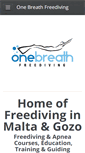 Mobile Screenshot of onebreathfreediving.com