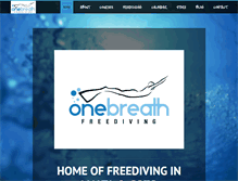 Tablet Screenshot of onebreathfreediving.com